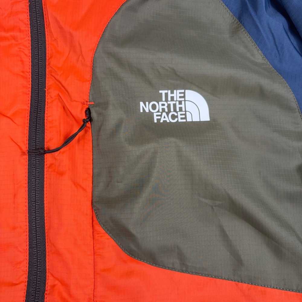 Gorpcore Colorblock Windbreaker North Face Full Zip Jacket Orange Navy TNF X M - Picture 7 of 12